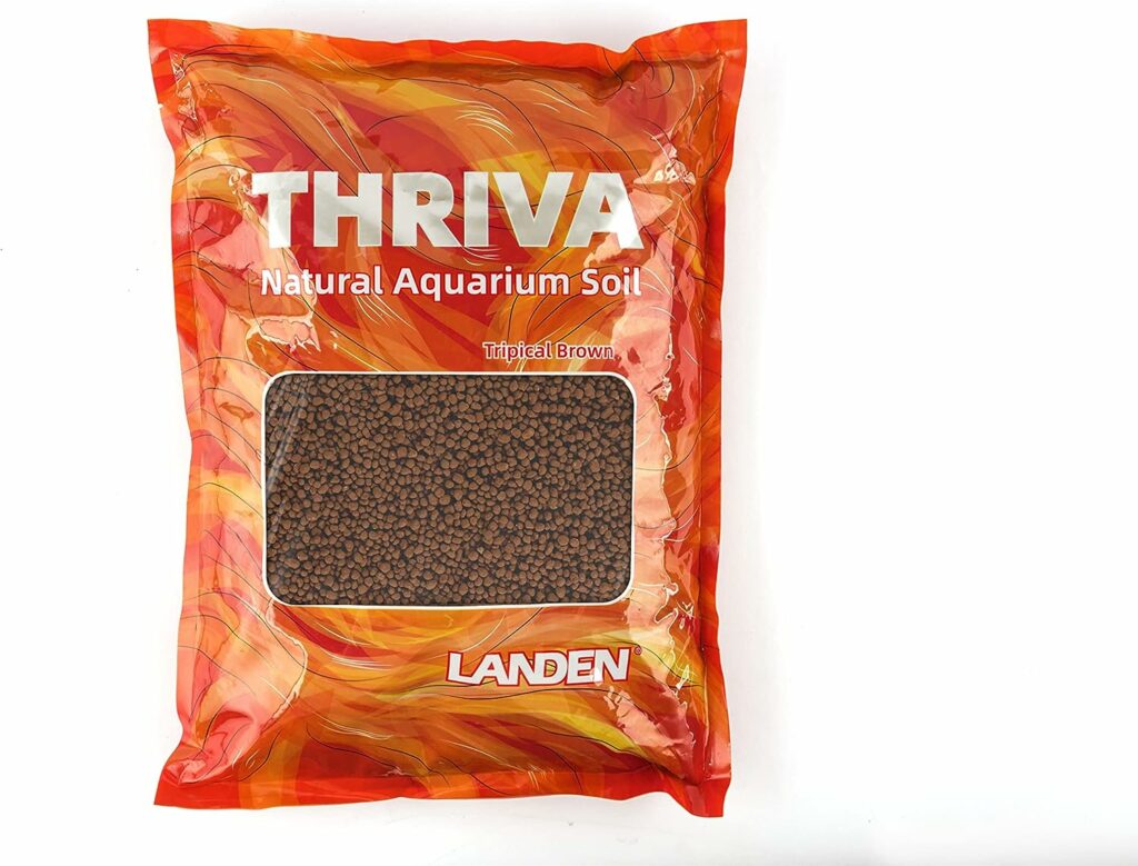 LANDEN THRIVA Natural Soil Substrate for Natural Planted Aquarium, Plant or Shrimp Stratum, Clay Gravel and Stable Porous Substrate for Freshwater Aquarium, Tropical Brown 5L(10lbs),Large Size